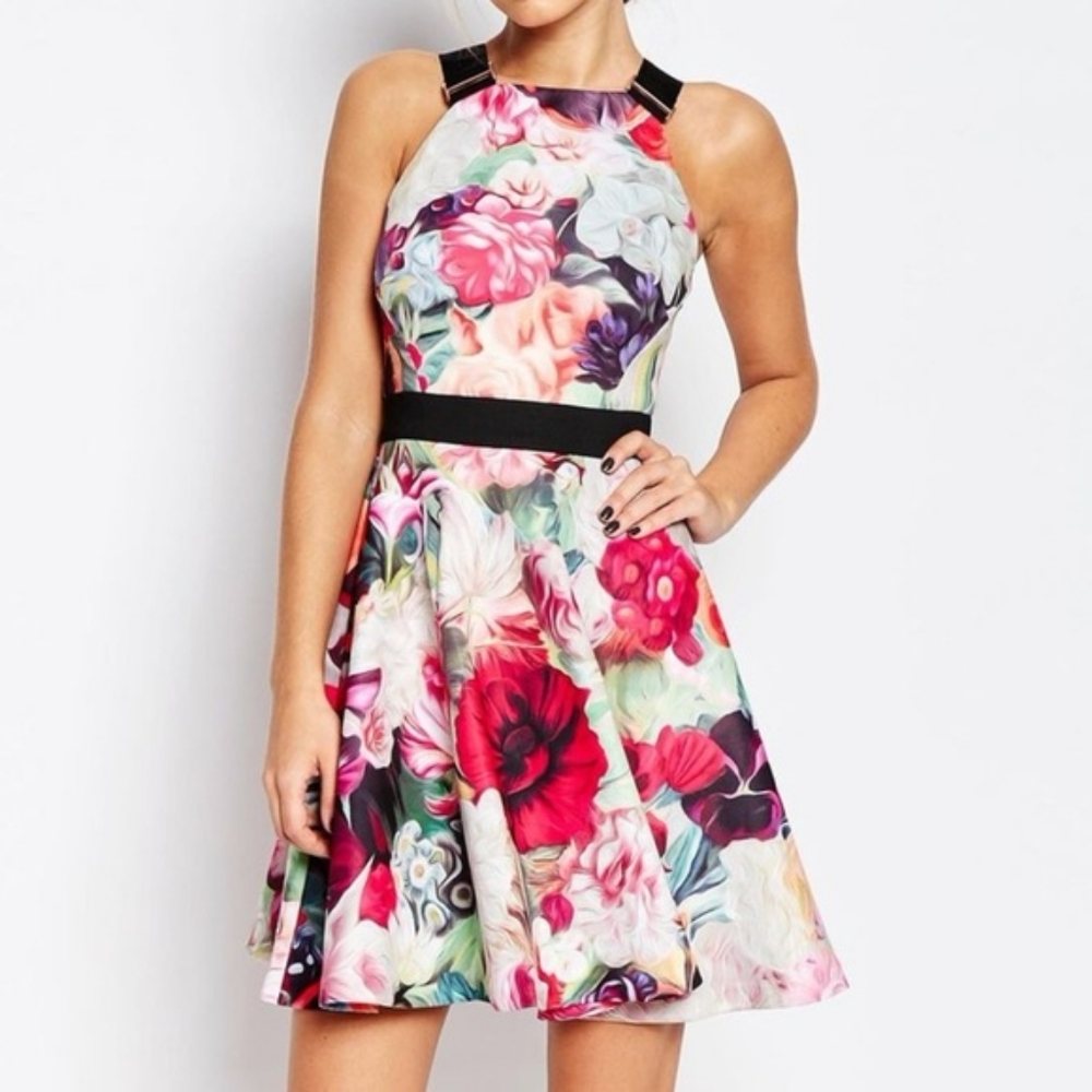 Ted Baker fun floral dress, size 8